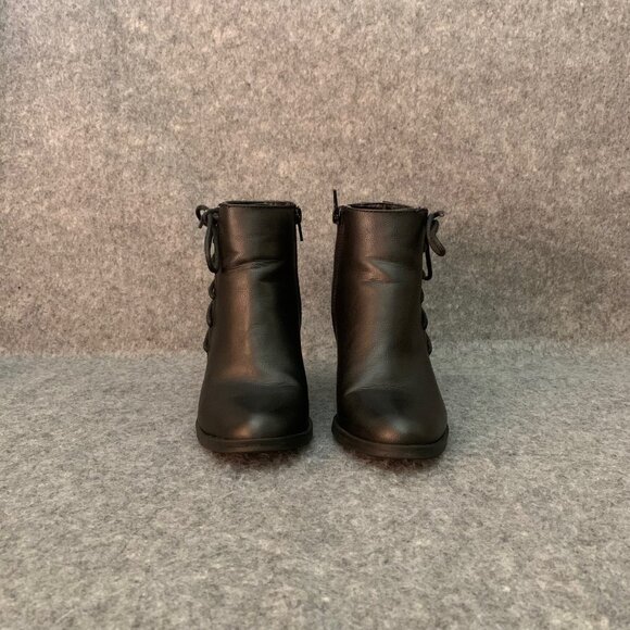 Bamboo Women’s Black Booties Side Zip Ankle Boots - Picture 2 of 10